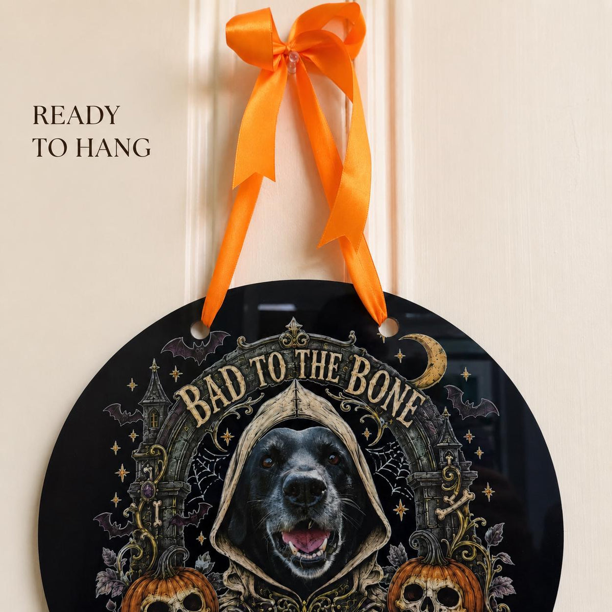 Custom Pet Portrait Halloween Sign