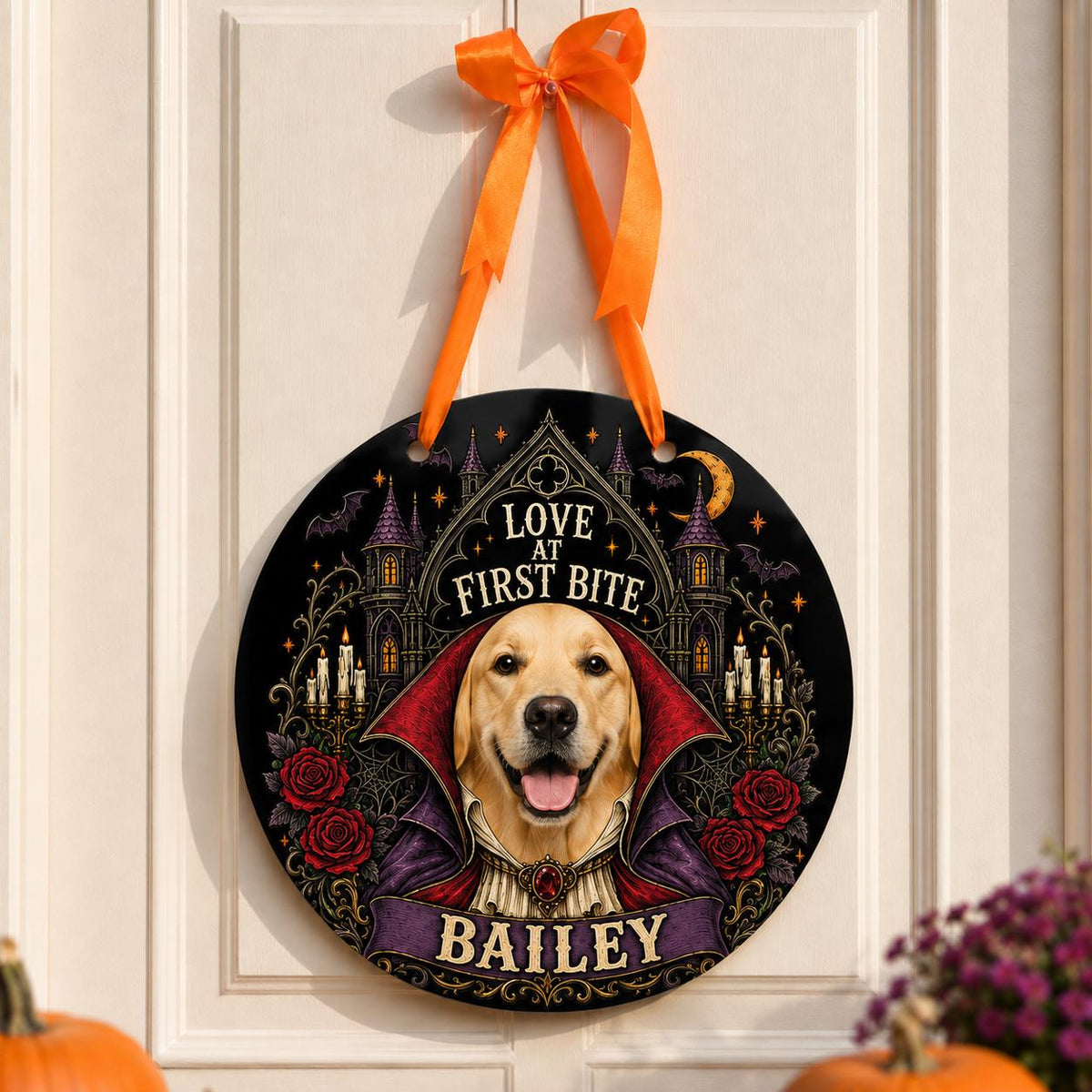 Custom Pet Portrait Halloween Sign