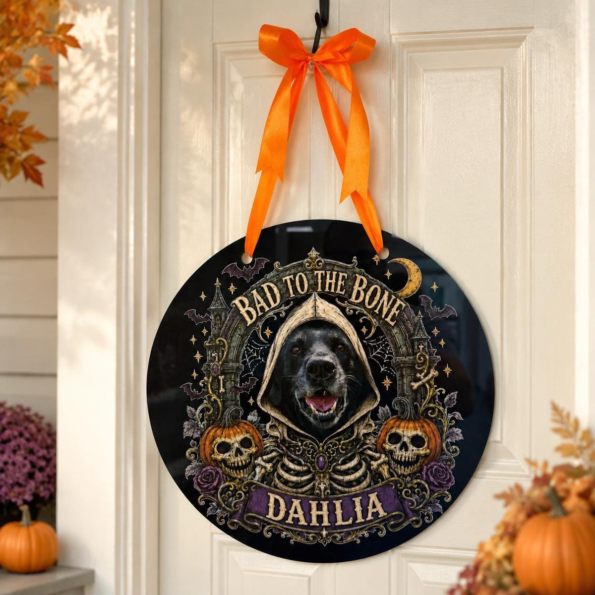 Custom Pet Portrait Halloween Sign
