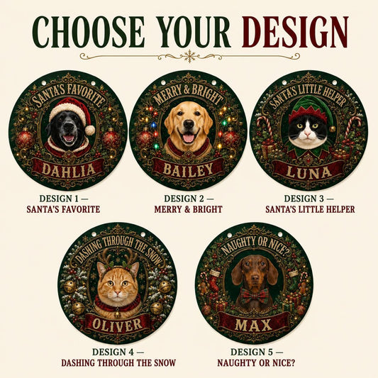 Personalized Pet Christmas Door Hanger
