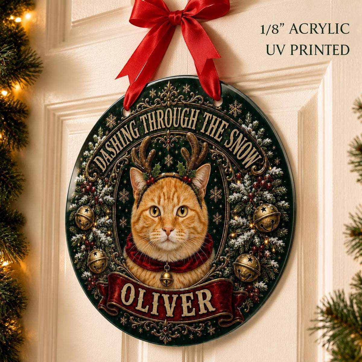 Personalized Pet Christmas Door Hanger