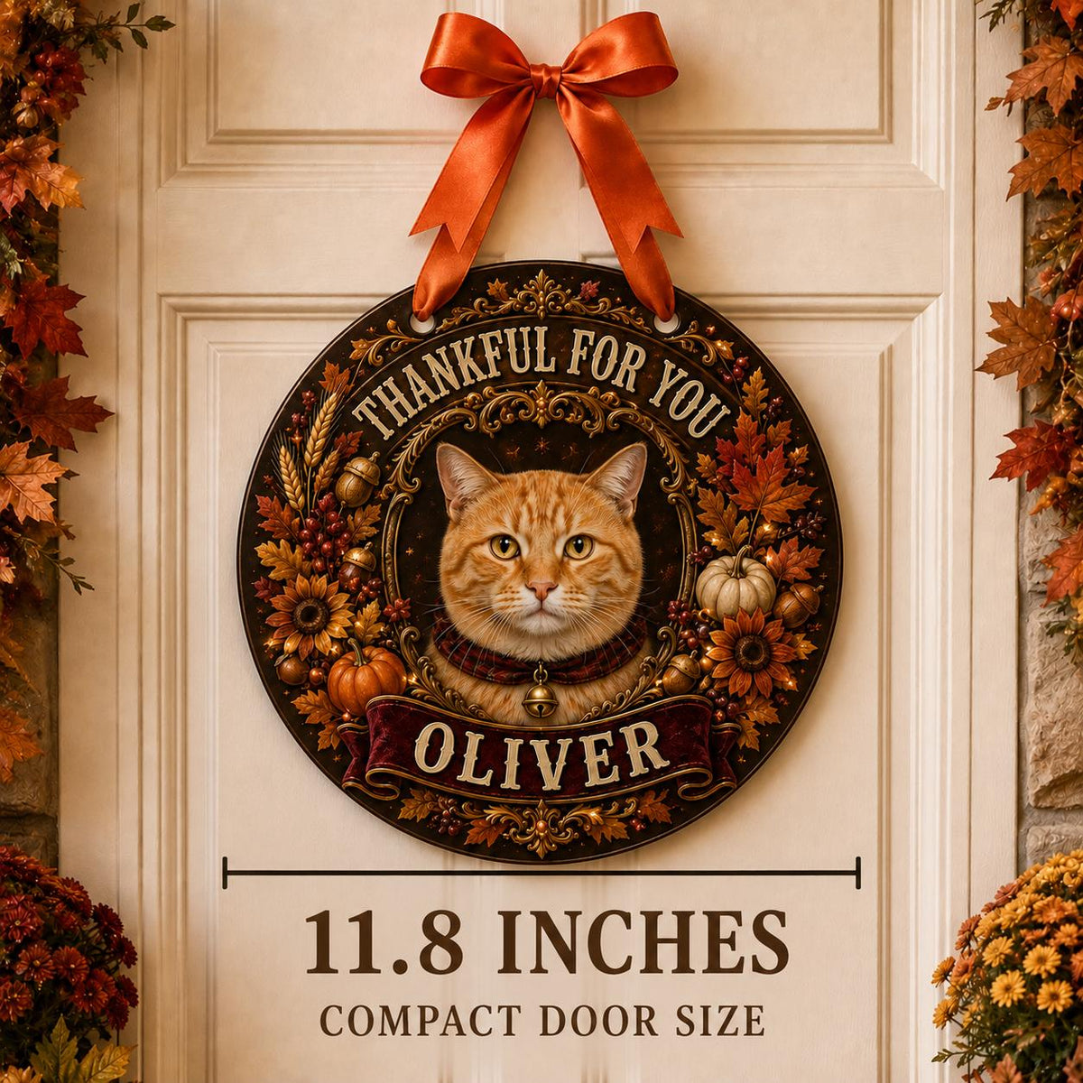 Personalized Thanksgiving Pet Door Hanger