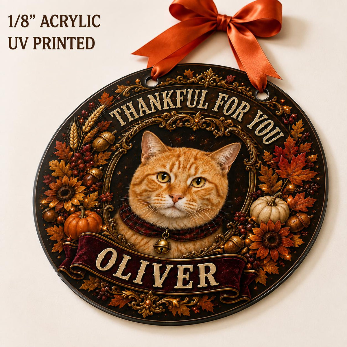 Personalized Thanksgiving Pet Door Hanger