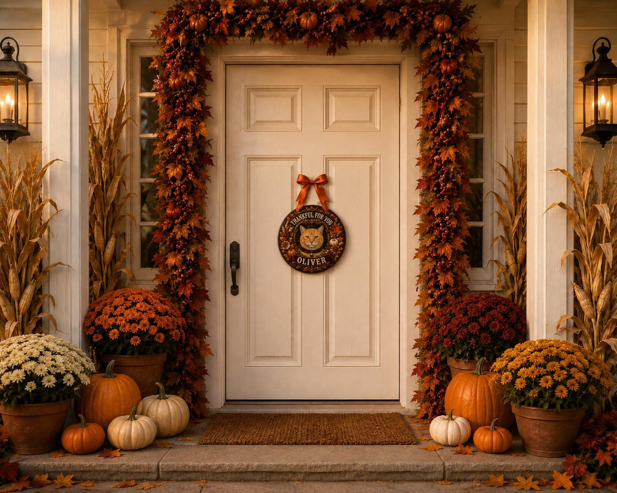 Personalized Thanksgiving Pet Door Hanger
