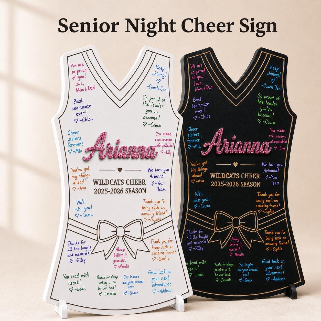 Personalized Cheer Senior Night Sign | Signing Board