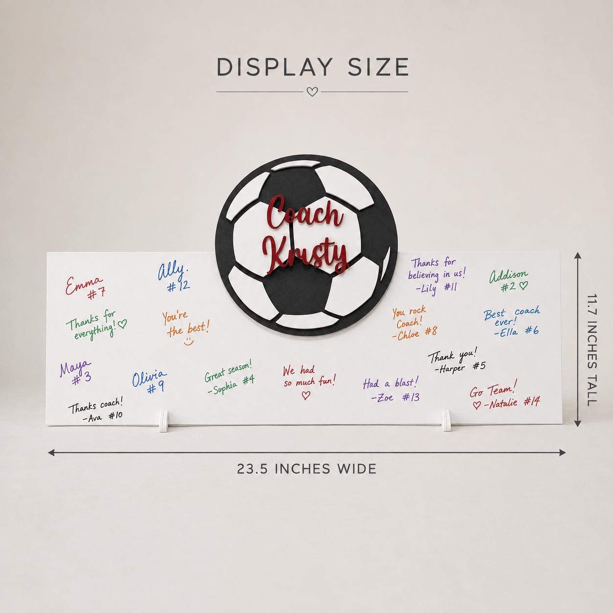 Personalized Soccer Coach Gift | Team Signature Sign