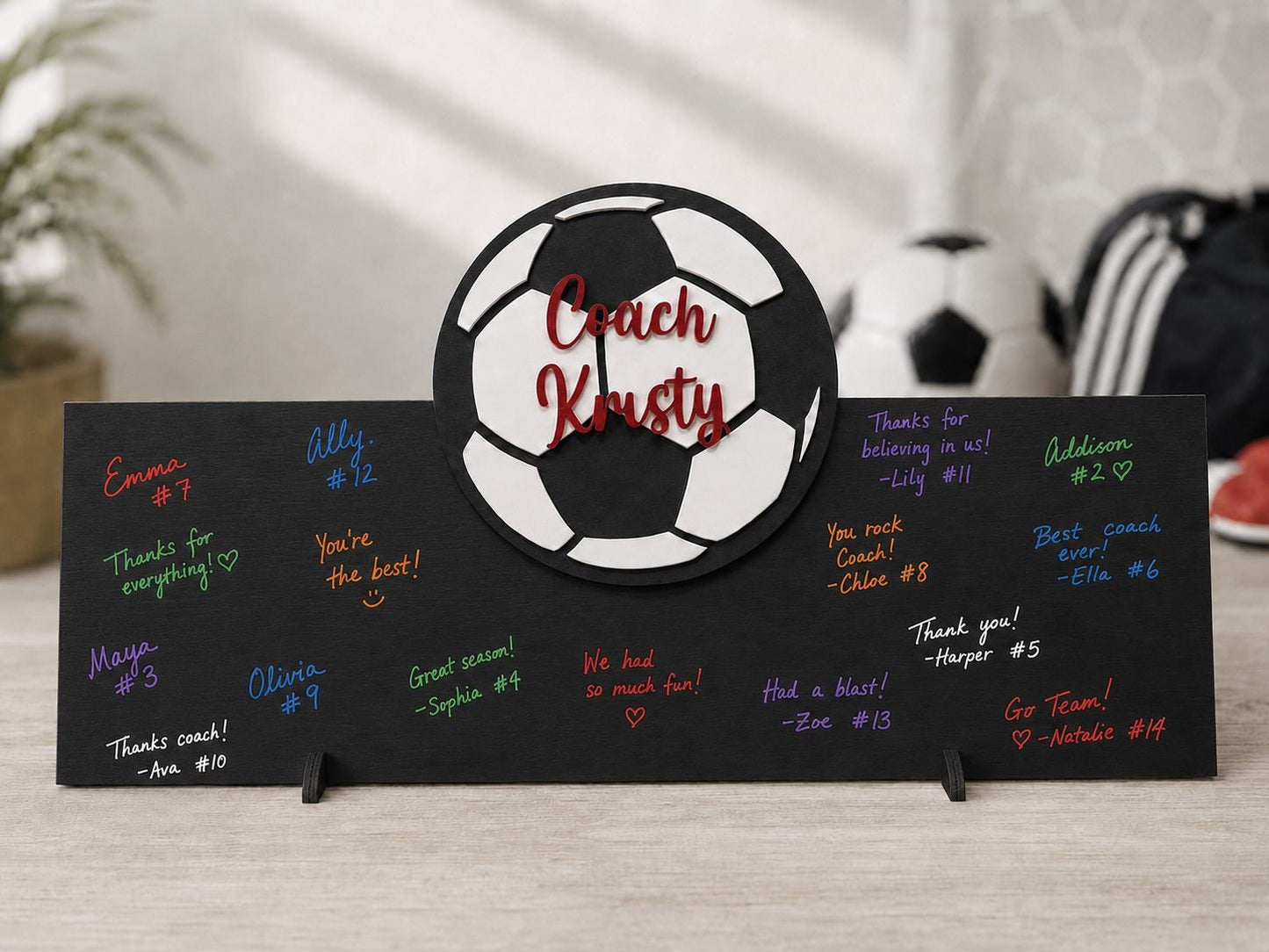 Personalized Soccer Coach Gift | Team Signature Sign