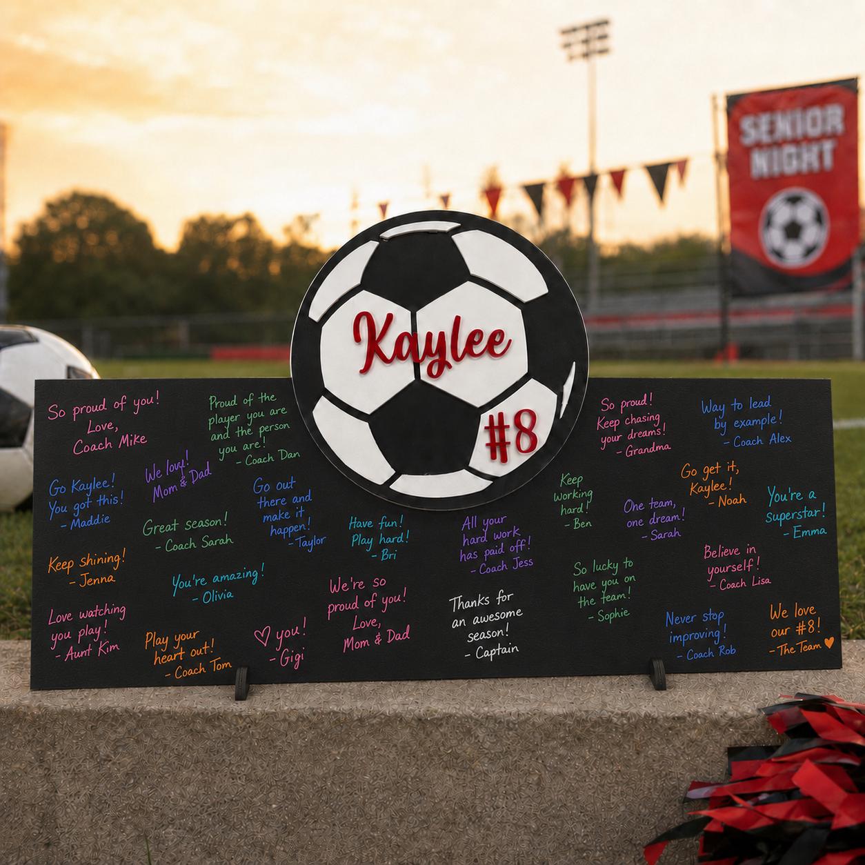 Personalized Soccer Senior Night Sign | Team Signature Board