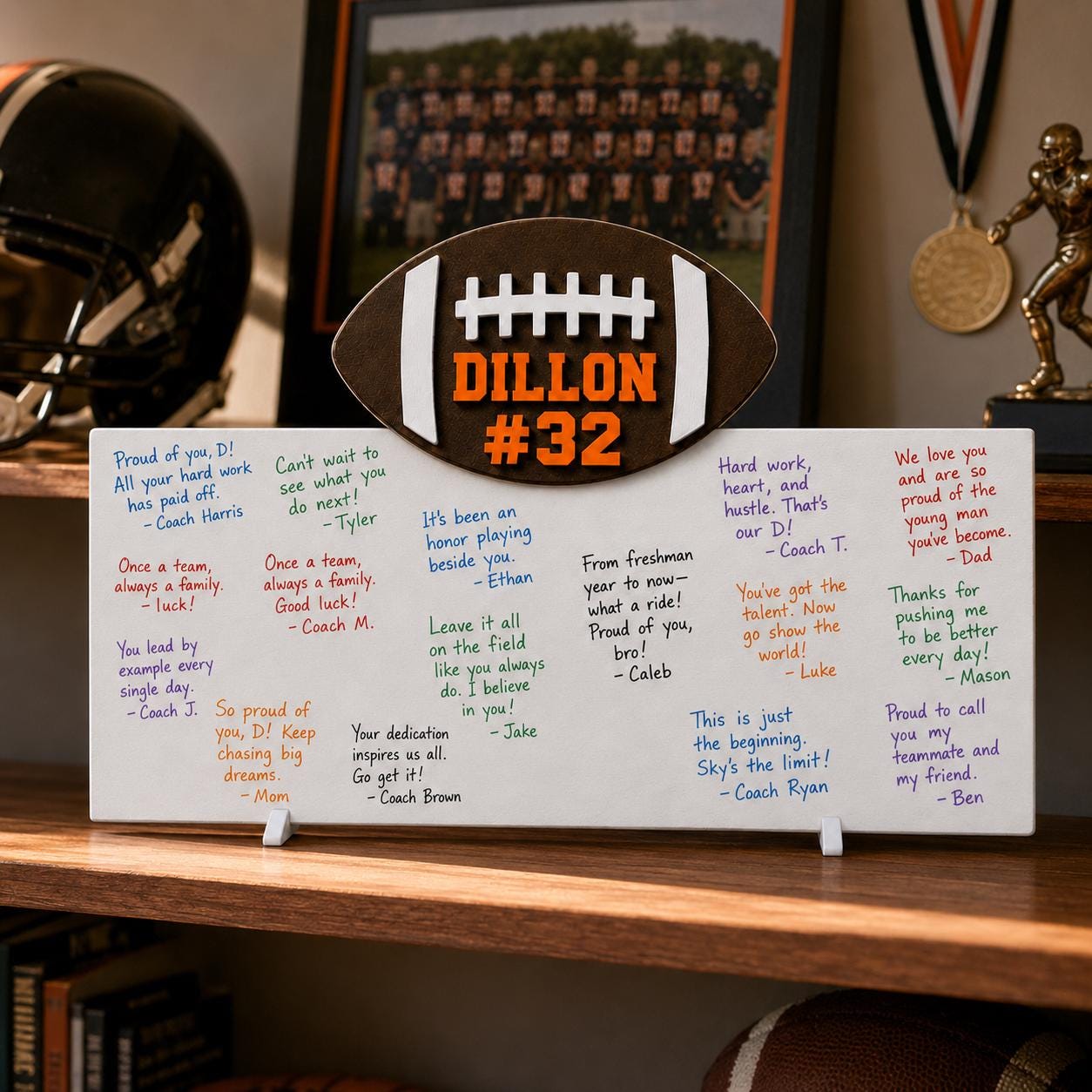 Personalized Football Senior Night Sign | Team Signing Board