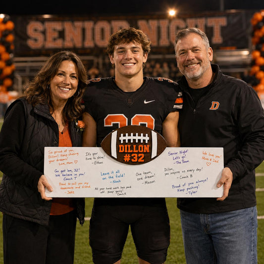 Personalized Football Senior Night Sign | Team Signing Board