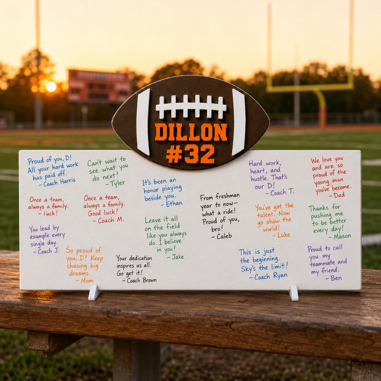 Personalized Football Senior Night Sign | Team Signing Board