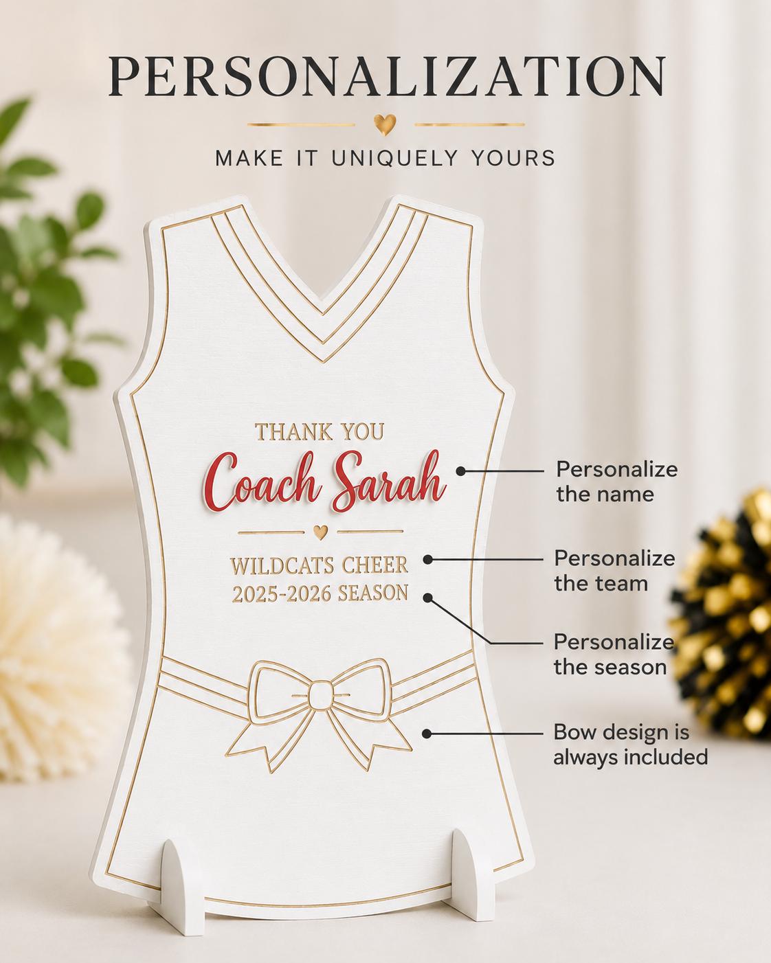 Personalized Cheer Coach Gift | Team Signature Sign