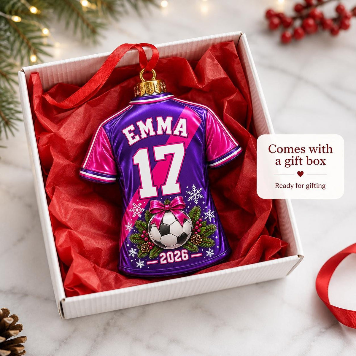 Personalized Soccer Ornament