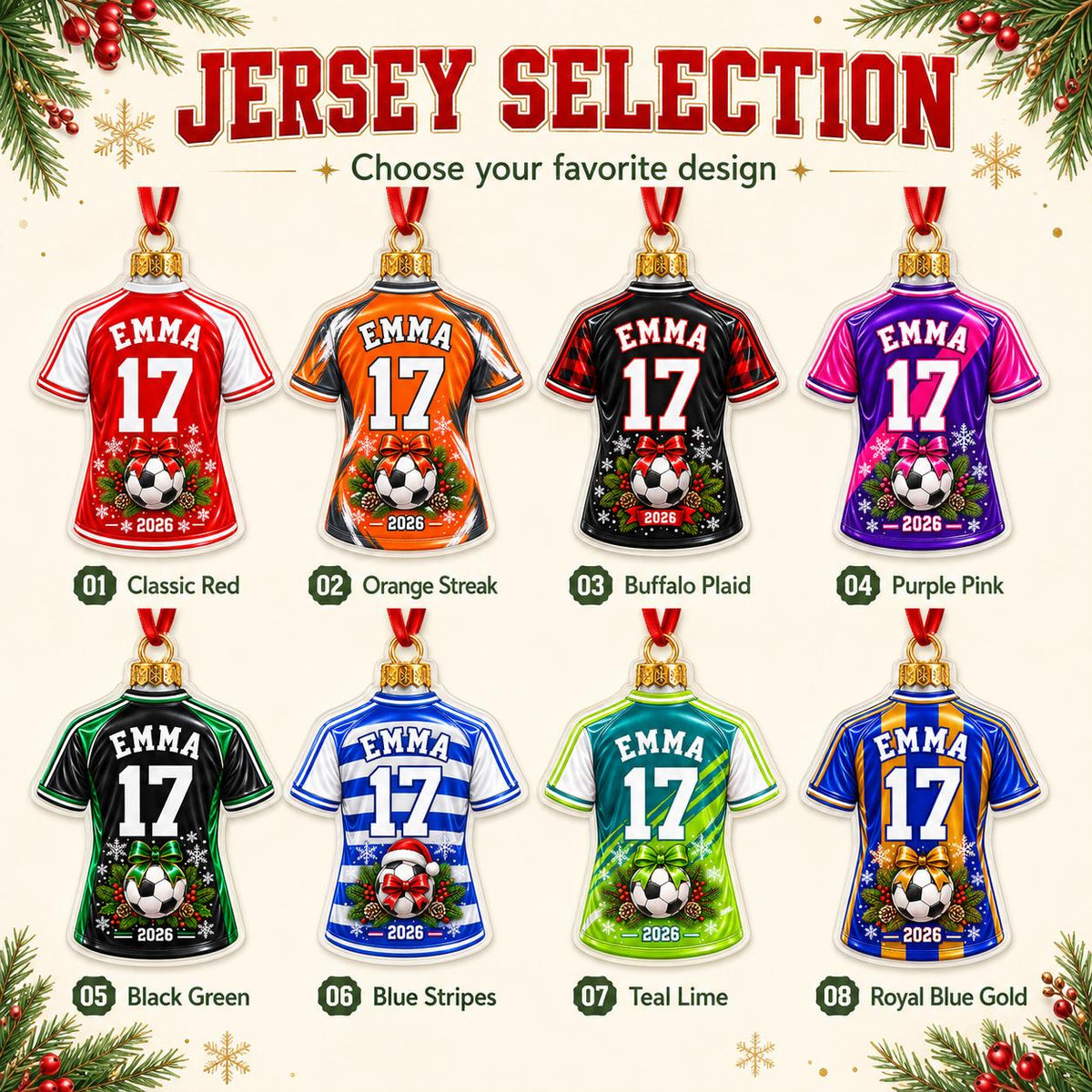 Personalized Soccer Ornament