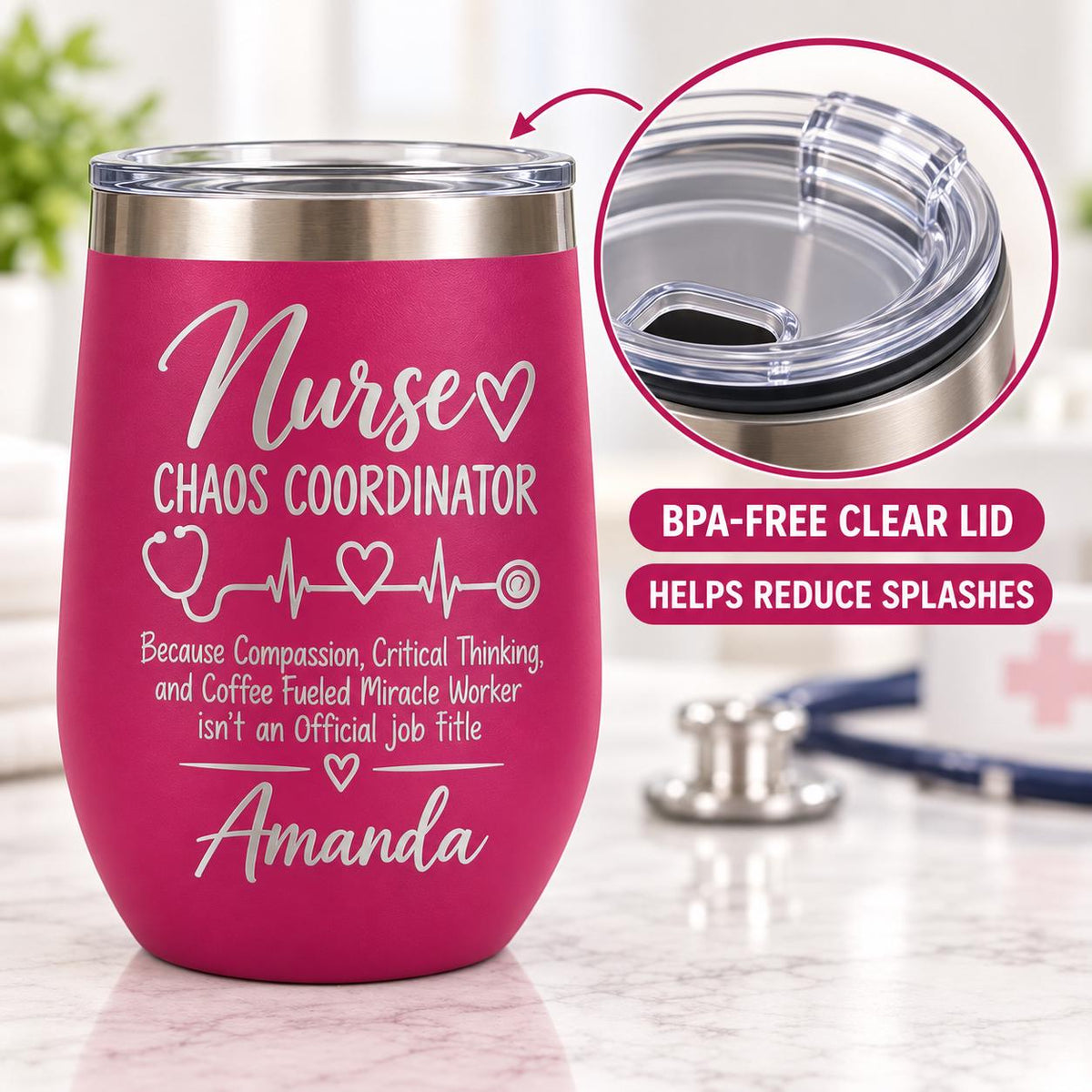 Personalized Nurse Tumbler