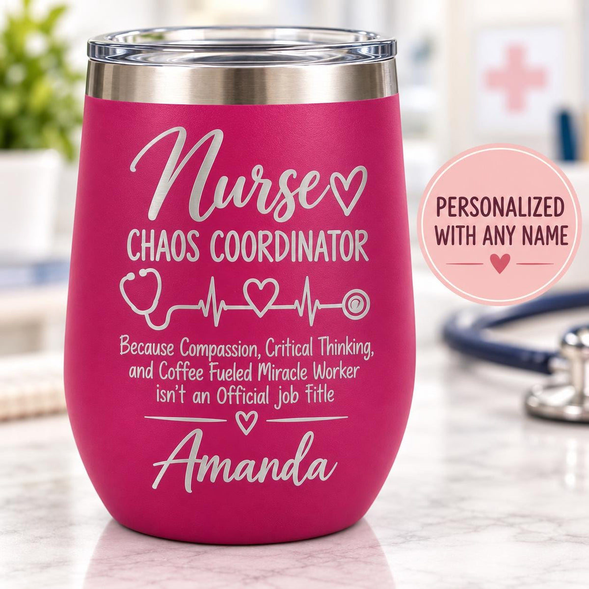 Personalized Nurse Tumbler
