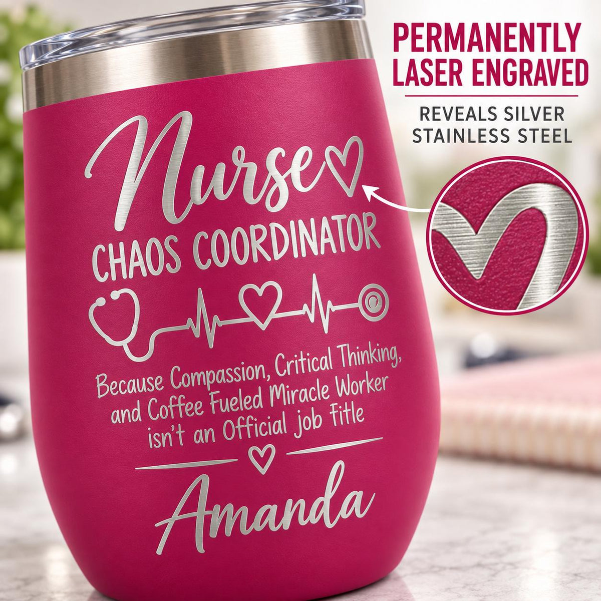 Personalized Nurse Tumbler