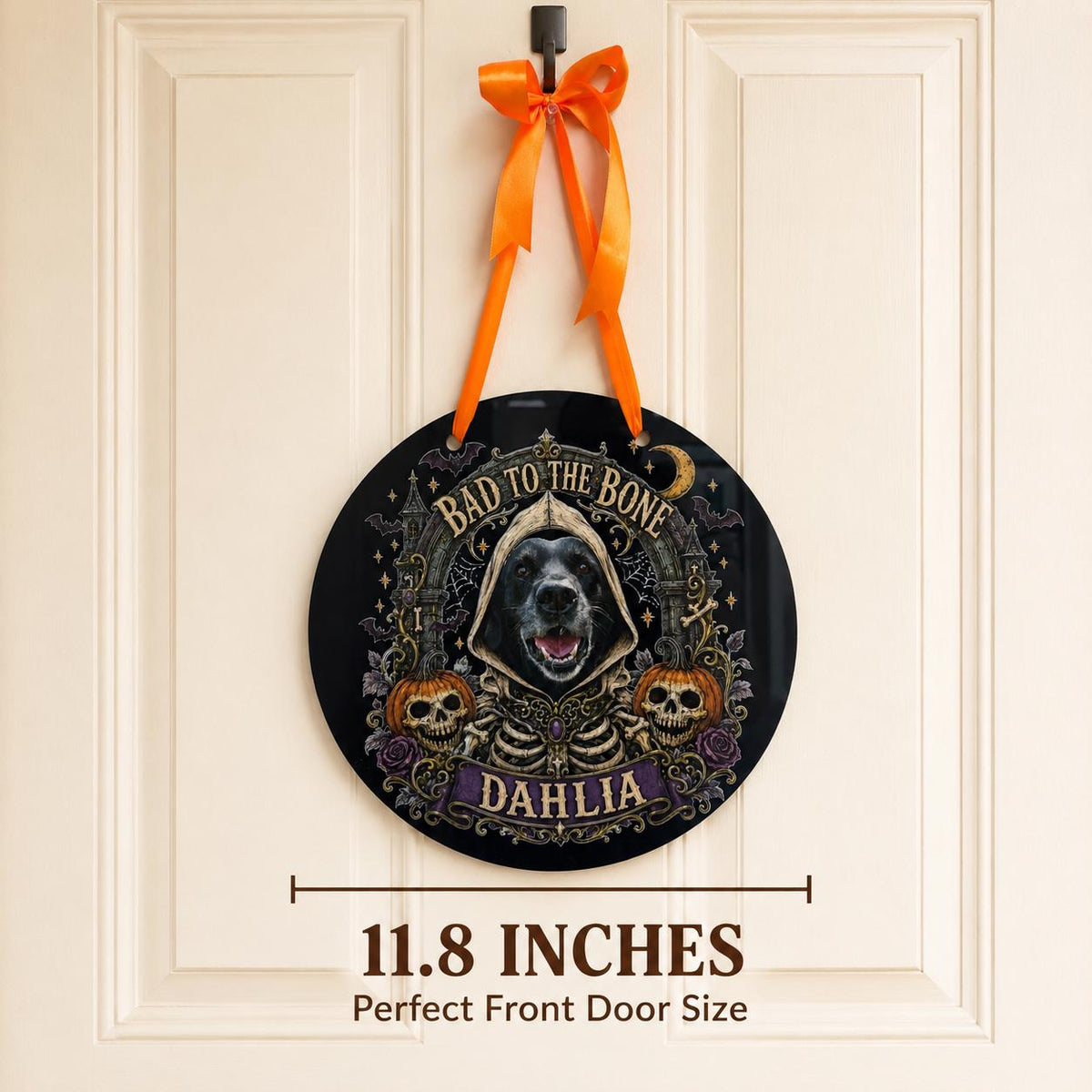 Custom Pet Portrait Halloween Sign