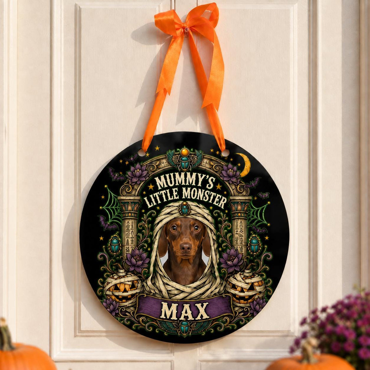 Custom Pet Portrait Halloween Sign