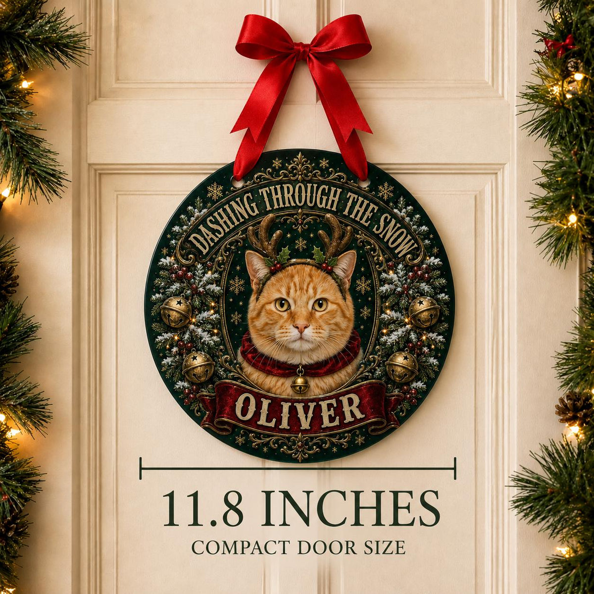 Custom Pet Portrait Christmas Sign