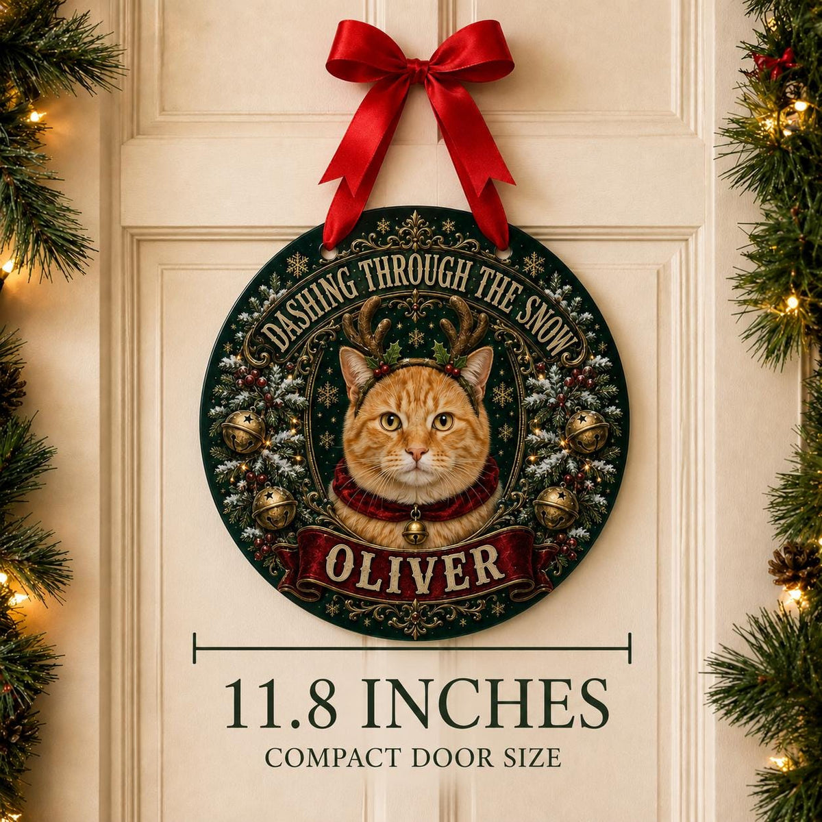 Personalized Pet Christmas Door Hanger