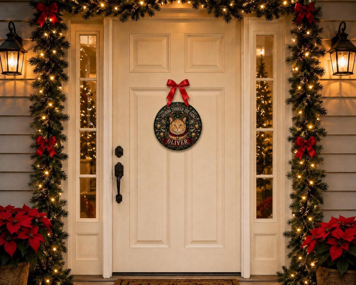 Personalized Pet Christmas Door Hanger