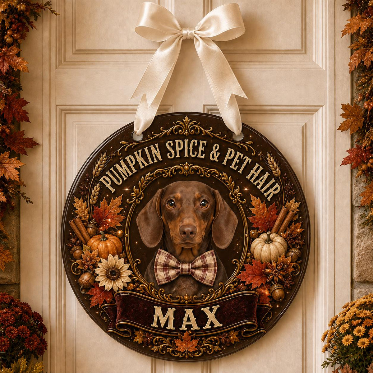 Personalized Thanksgiving Pet Door Hanger