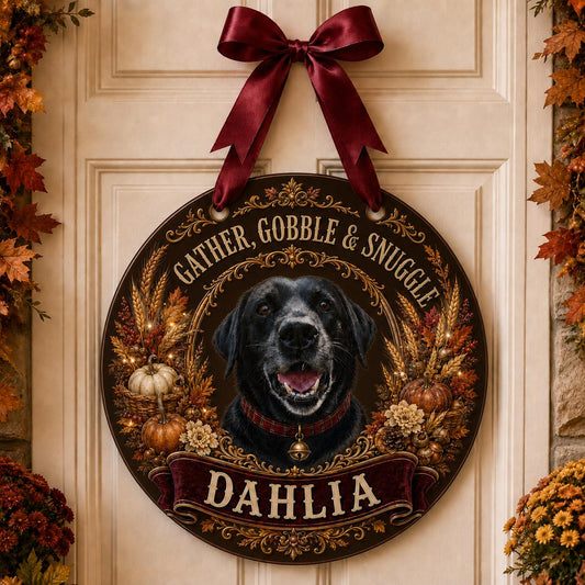 Personalized Thanksgiving Pet Door Hanger