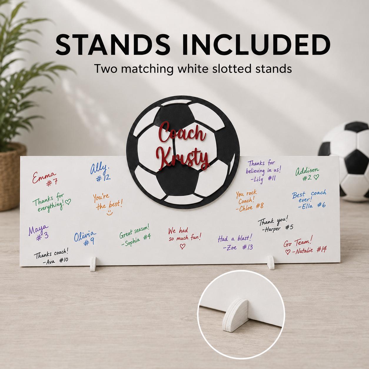 Personalized Soccer Coach Gift | Team Signature Sign