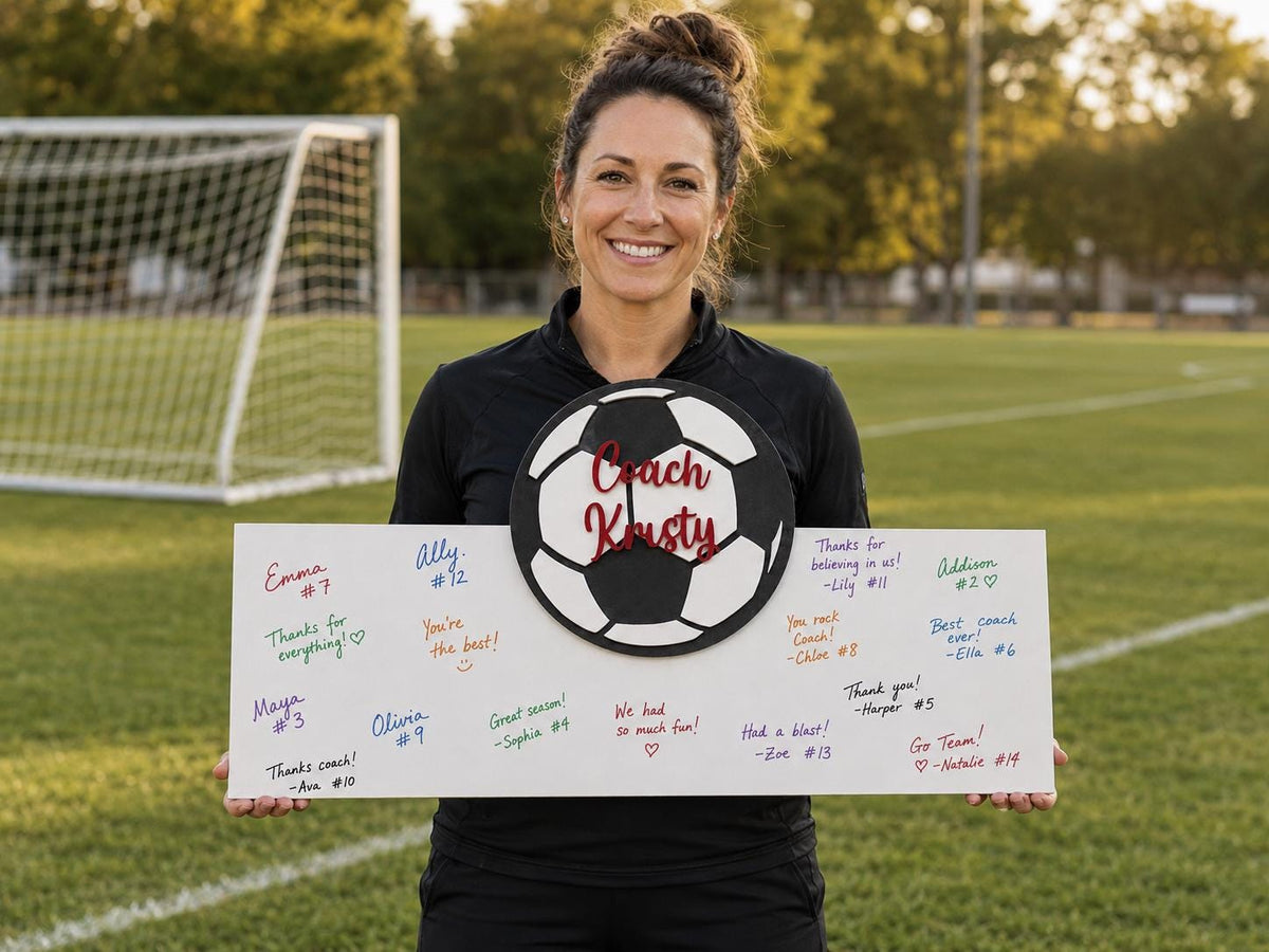 Personalized Soccer Coach Gift | Team Signature Sign