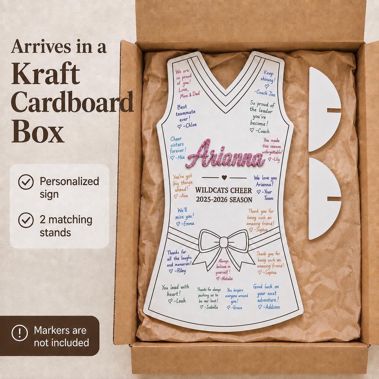 Personalized Cheer Senior Night Sign | Signing Board