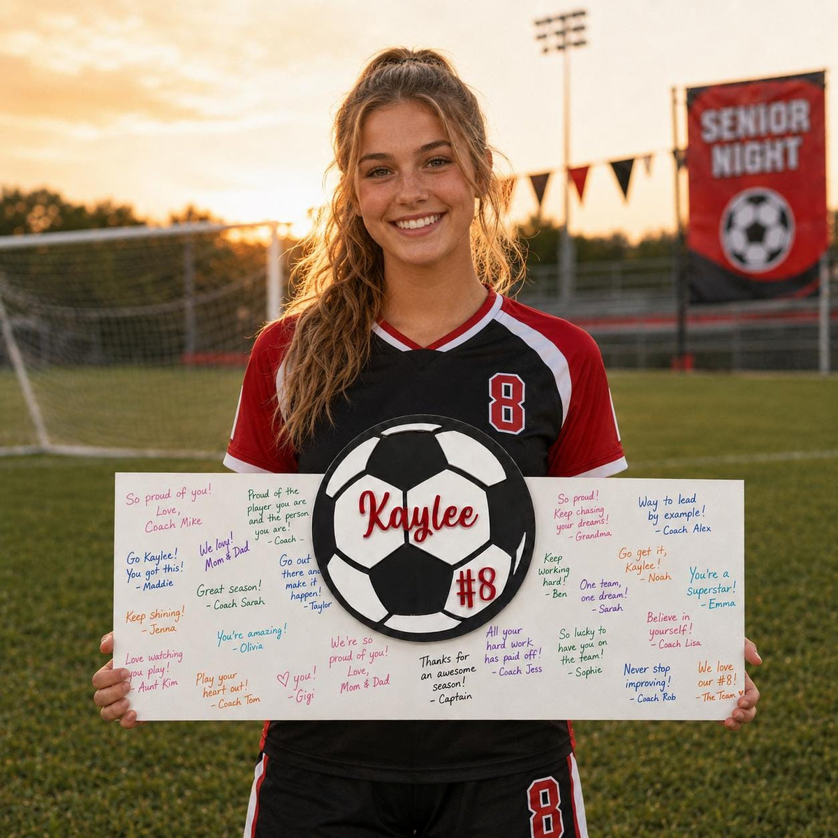 Personalized Soccer Senior Night Sign | Team Signature Board