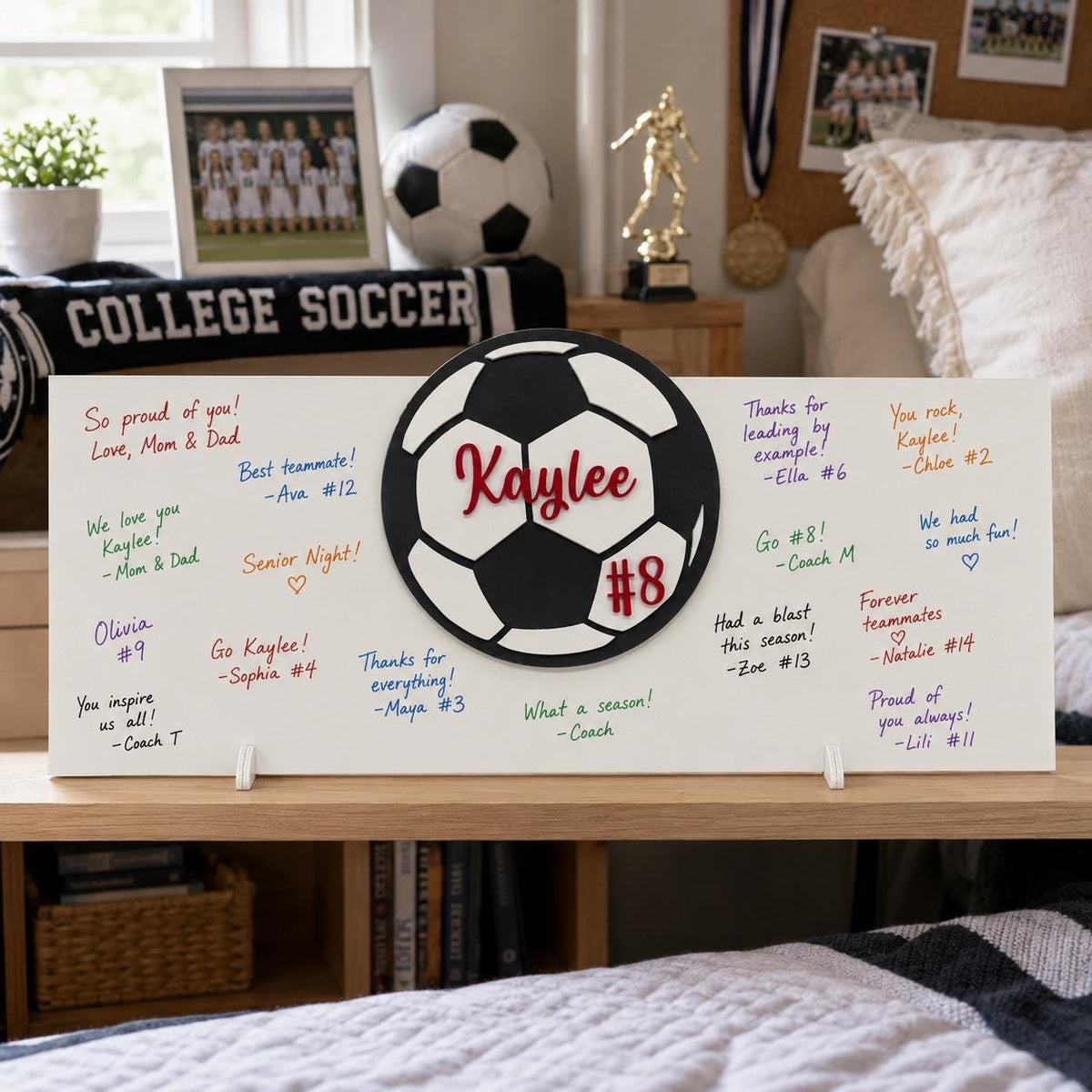 Personalized Soccer Senior Night Sign | Team Signature Board