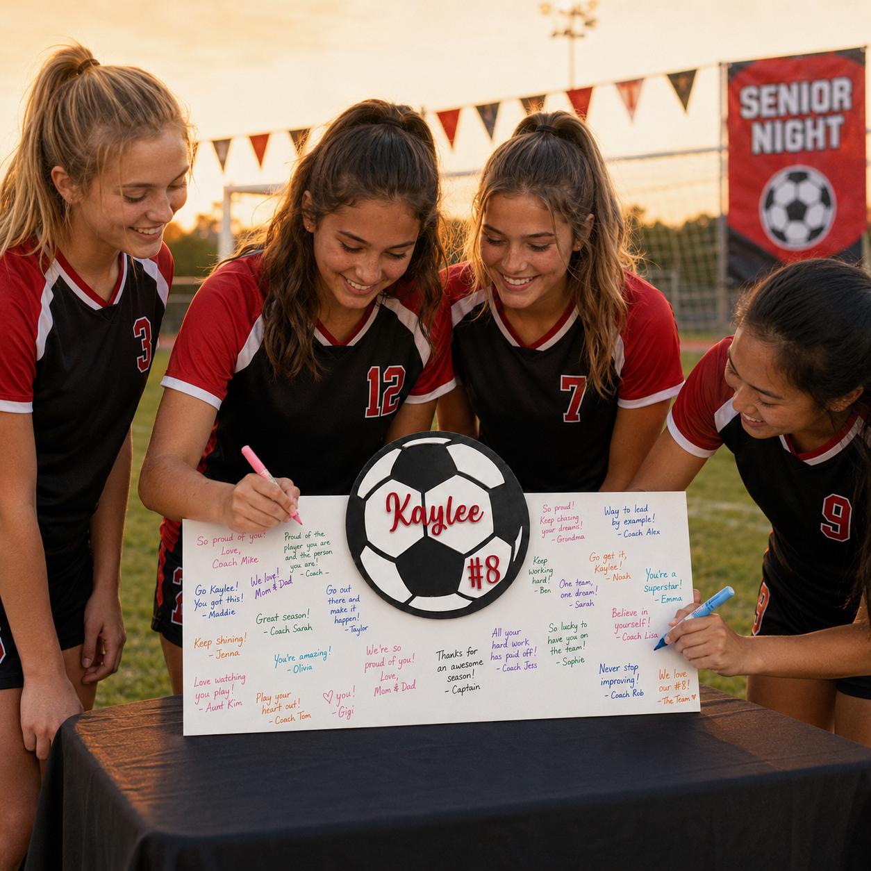 Personalized Soccer Senior Night Sign | Team Signature Board