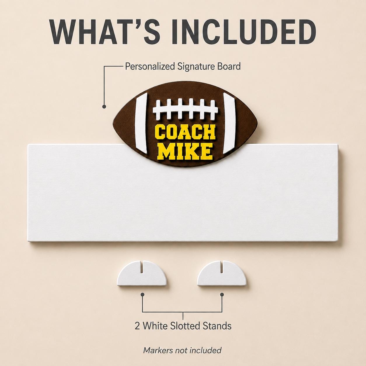 Personalized Football Coach Gift | Team Signing Board