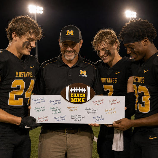 Personalized Football Coach Gift | Team Signing Board