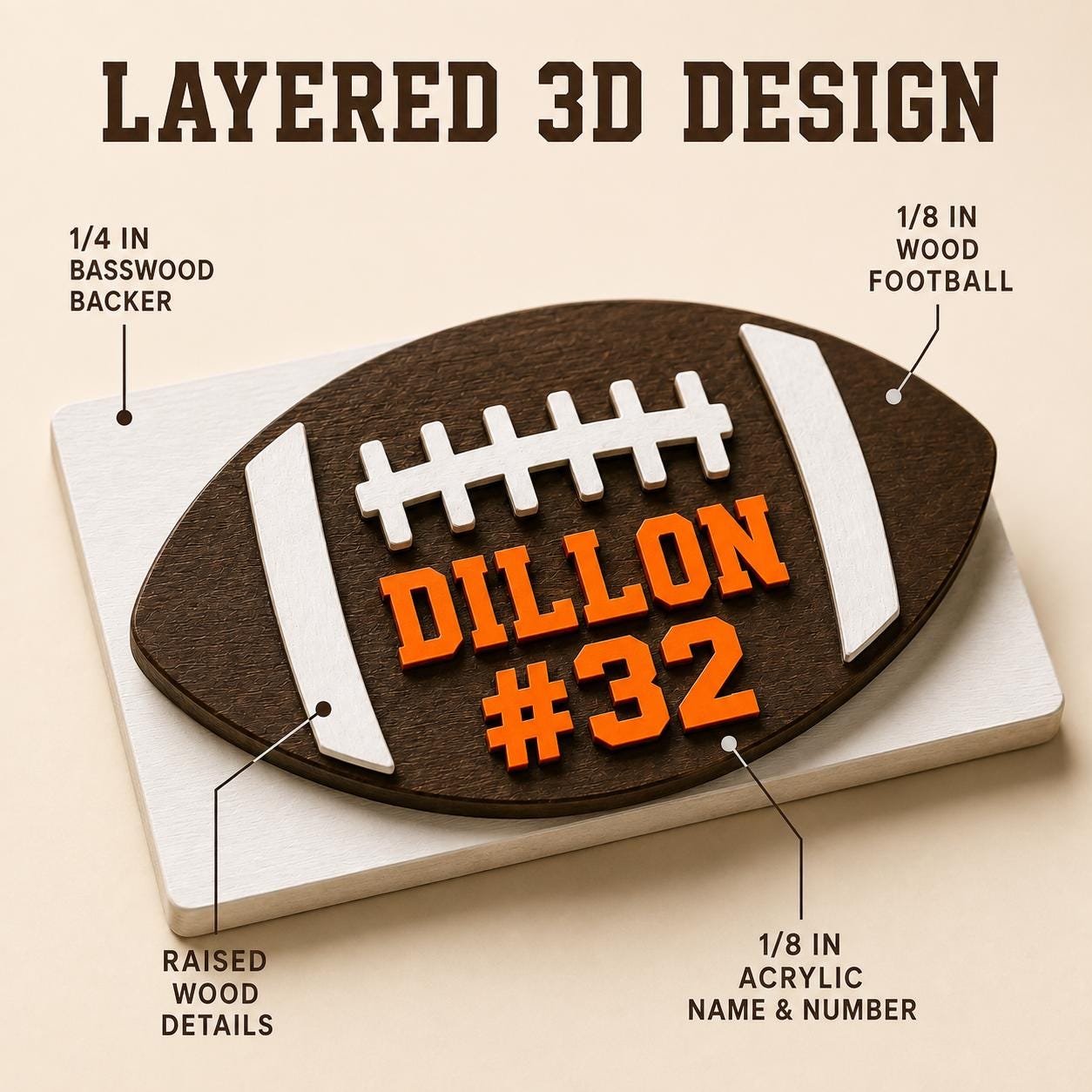 Personalized Football Senior Night Sign | Team Signing Board