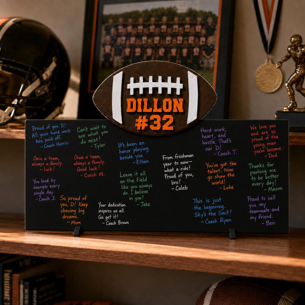 Personalized Football Senior Night Sign | Team Signing Board