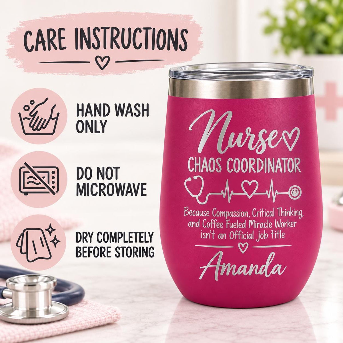 Personalized Nurse Tumbler