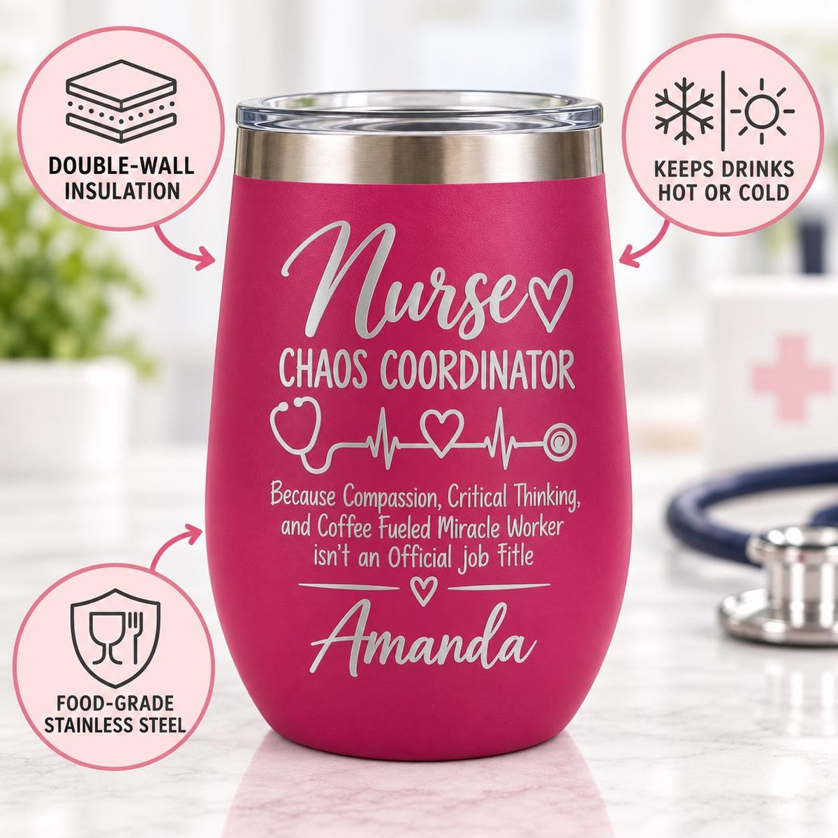 Personalized Nurse Tumbler