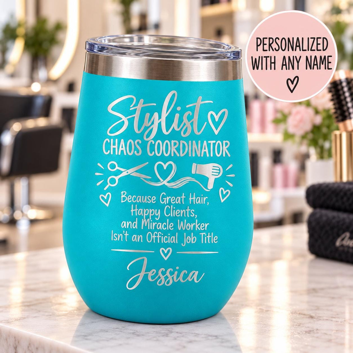 Personalized Hairstylist Tumbler