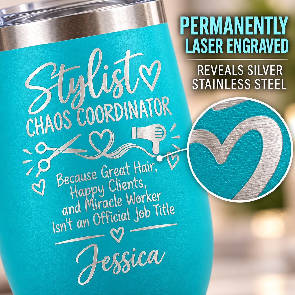 Personalized Hairstylist Tumbler