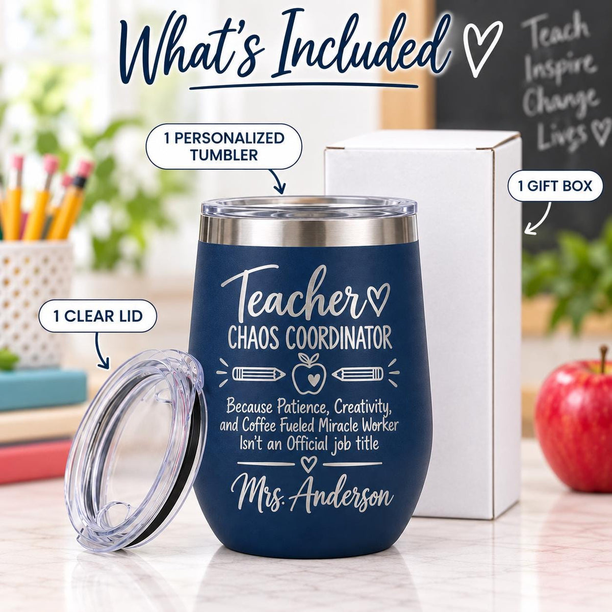 Personalized Teacher Tumbler