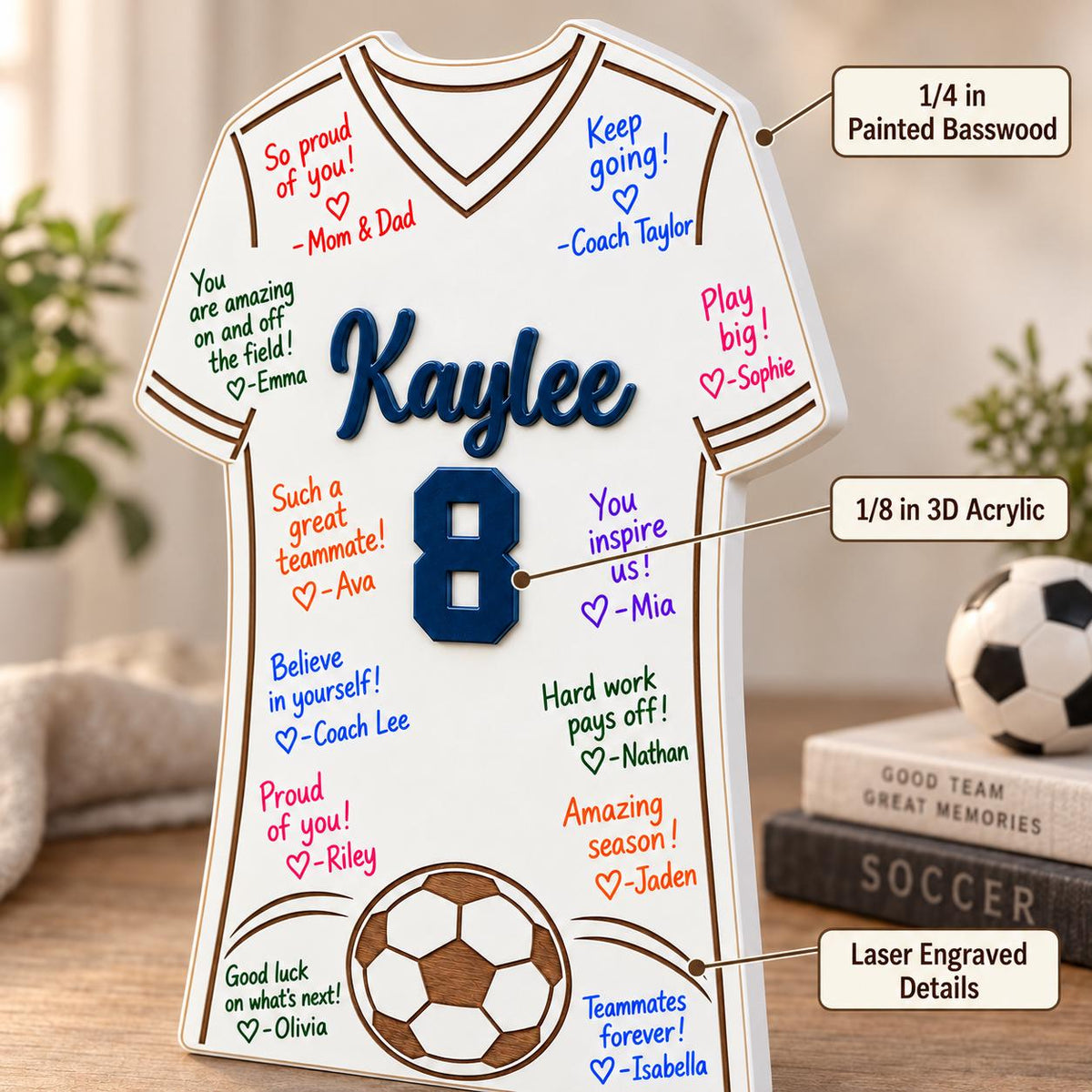 Personalized Soccer Senior Night Sign | Jersey Signing Board