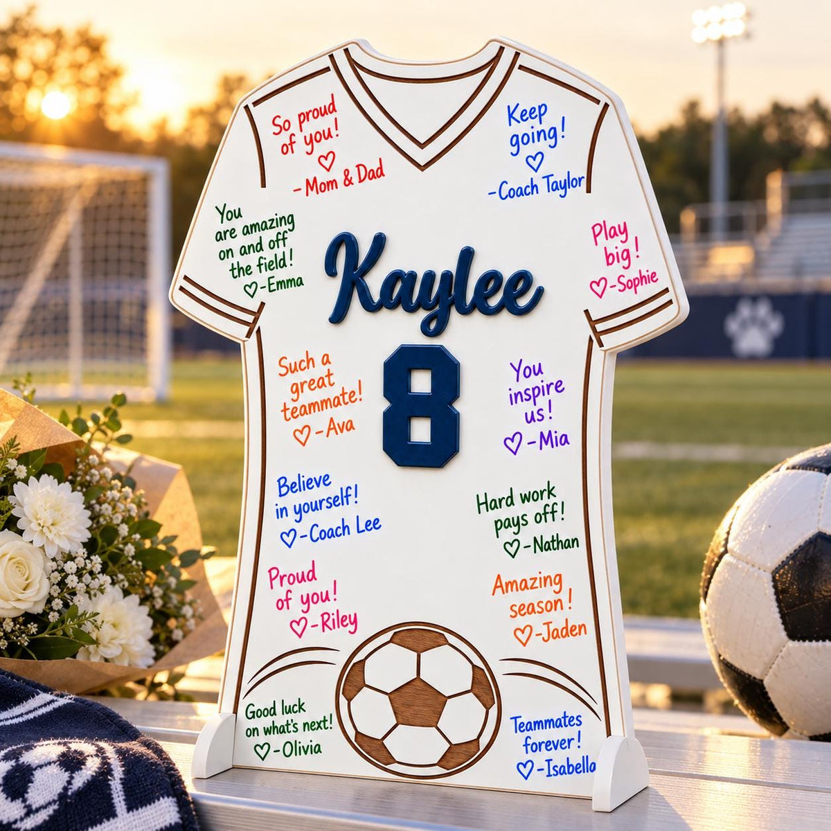 Personalized Soccer Senior Night Sign | Jersey Signing Board