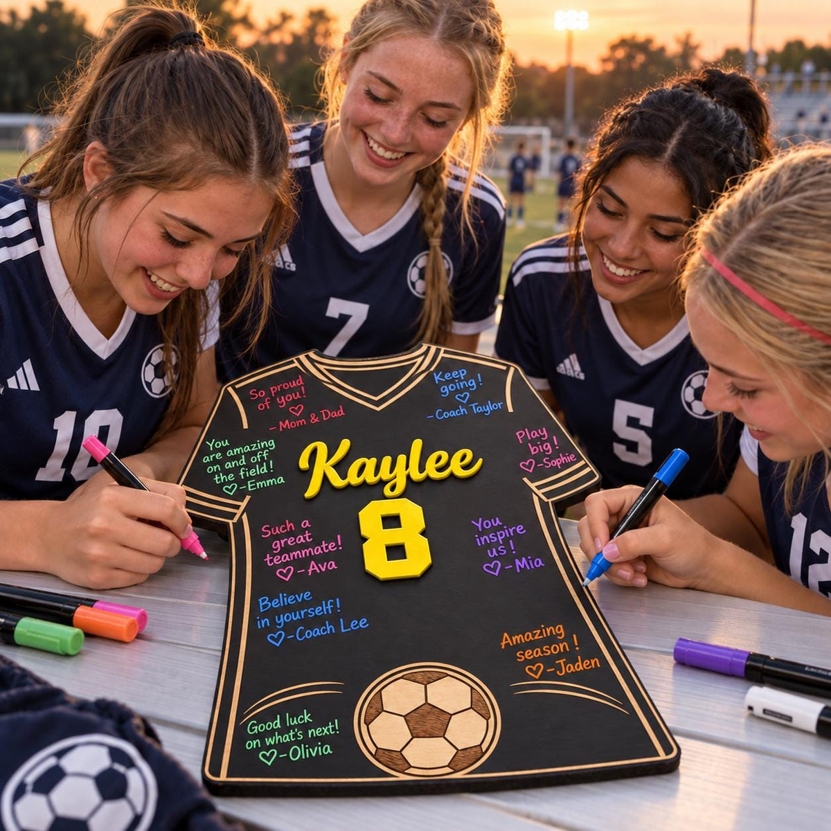 Personalized Soccer Senior Night Sign | Jersey Signing Board