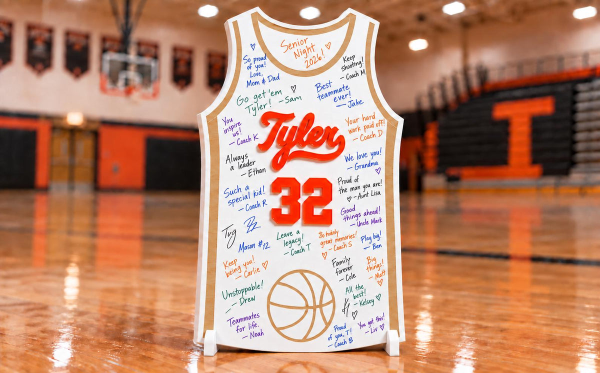 Personalized Basketball Senior Night Signing Board