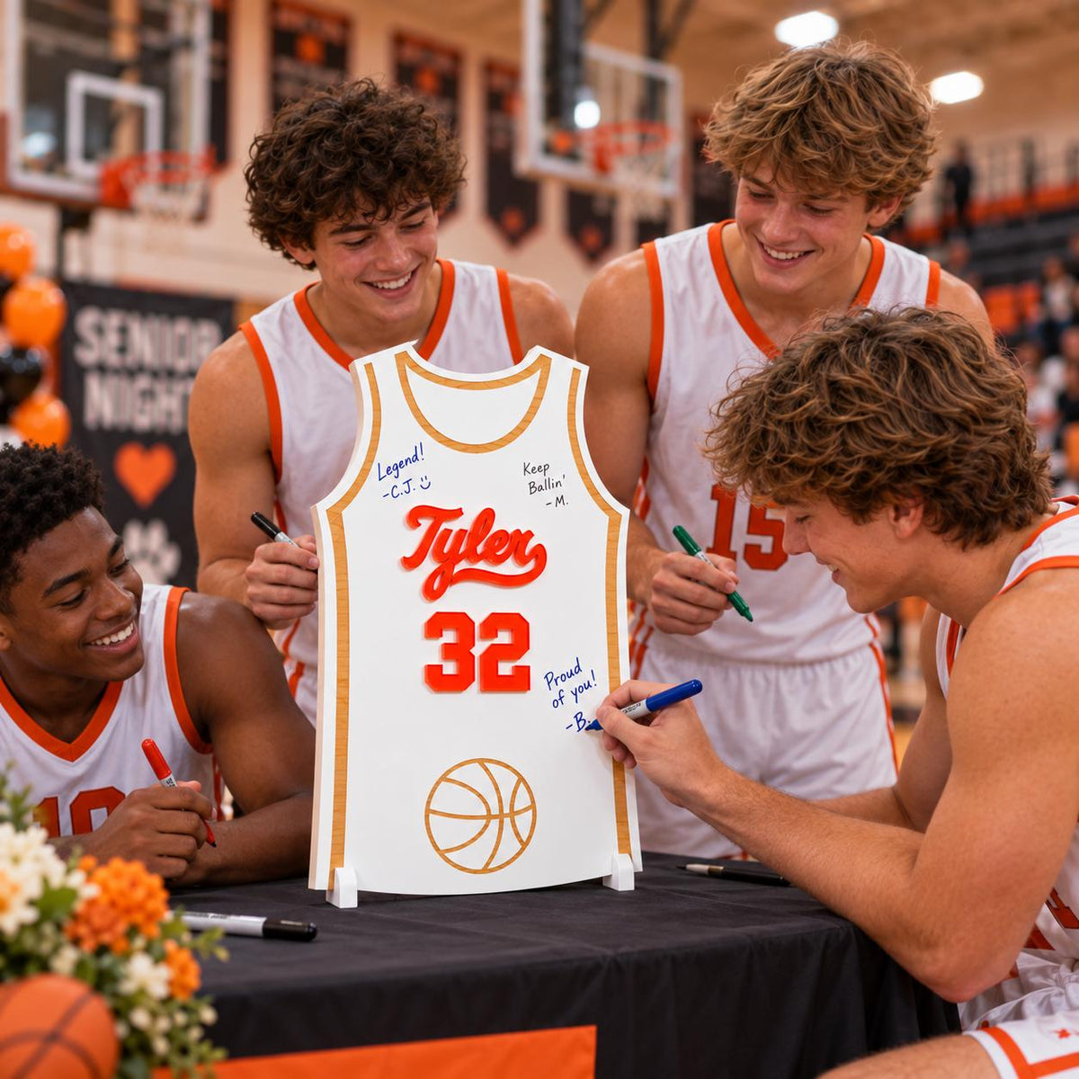 Personalized Basketball Senior Night Signing Board