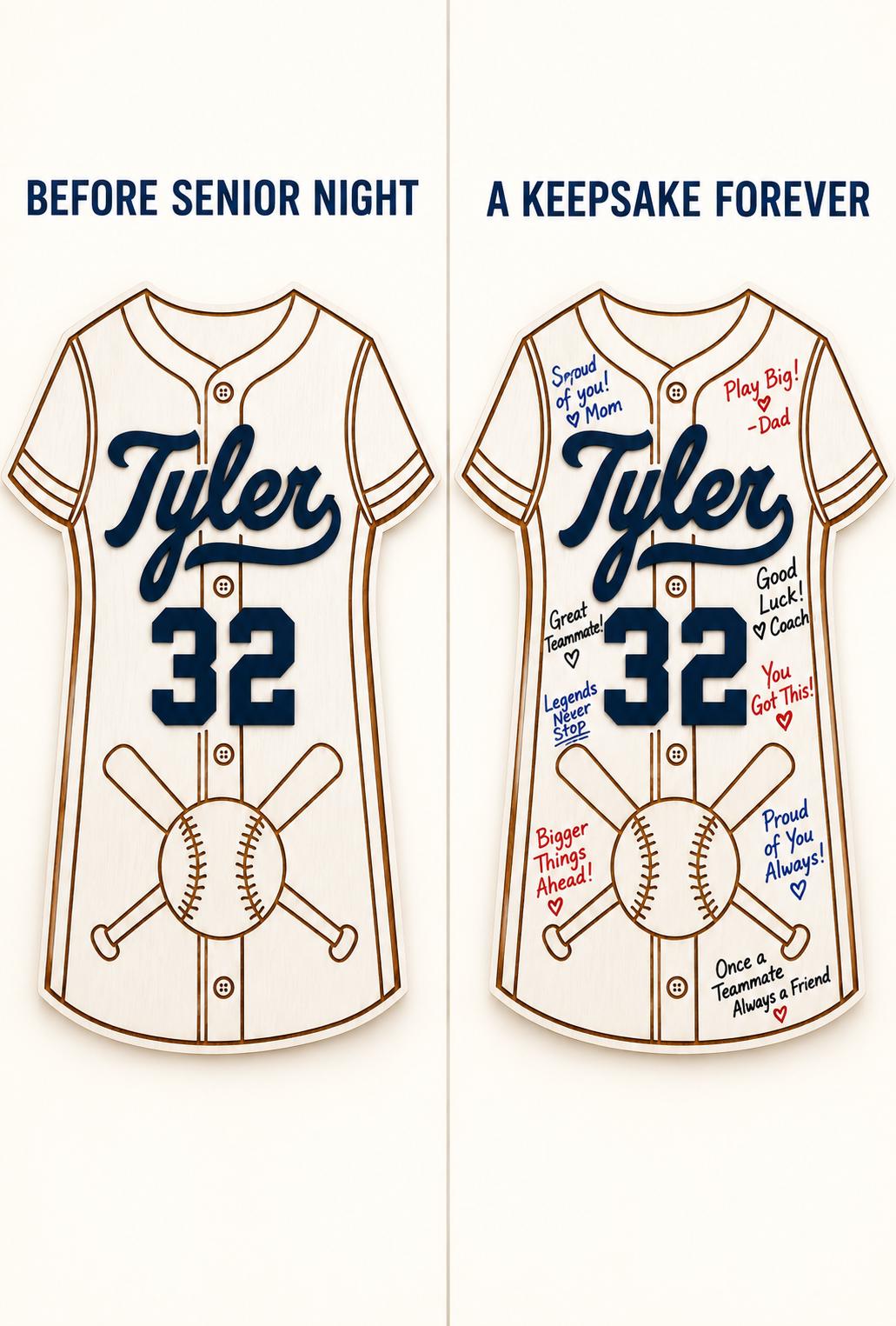 Personalized Baseball Senior Night Sign