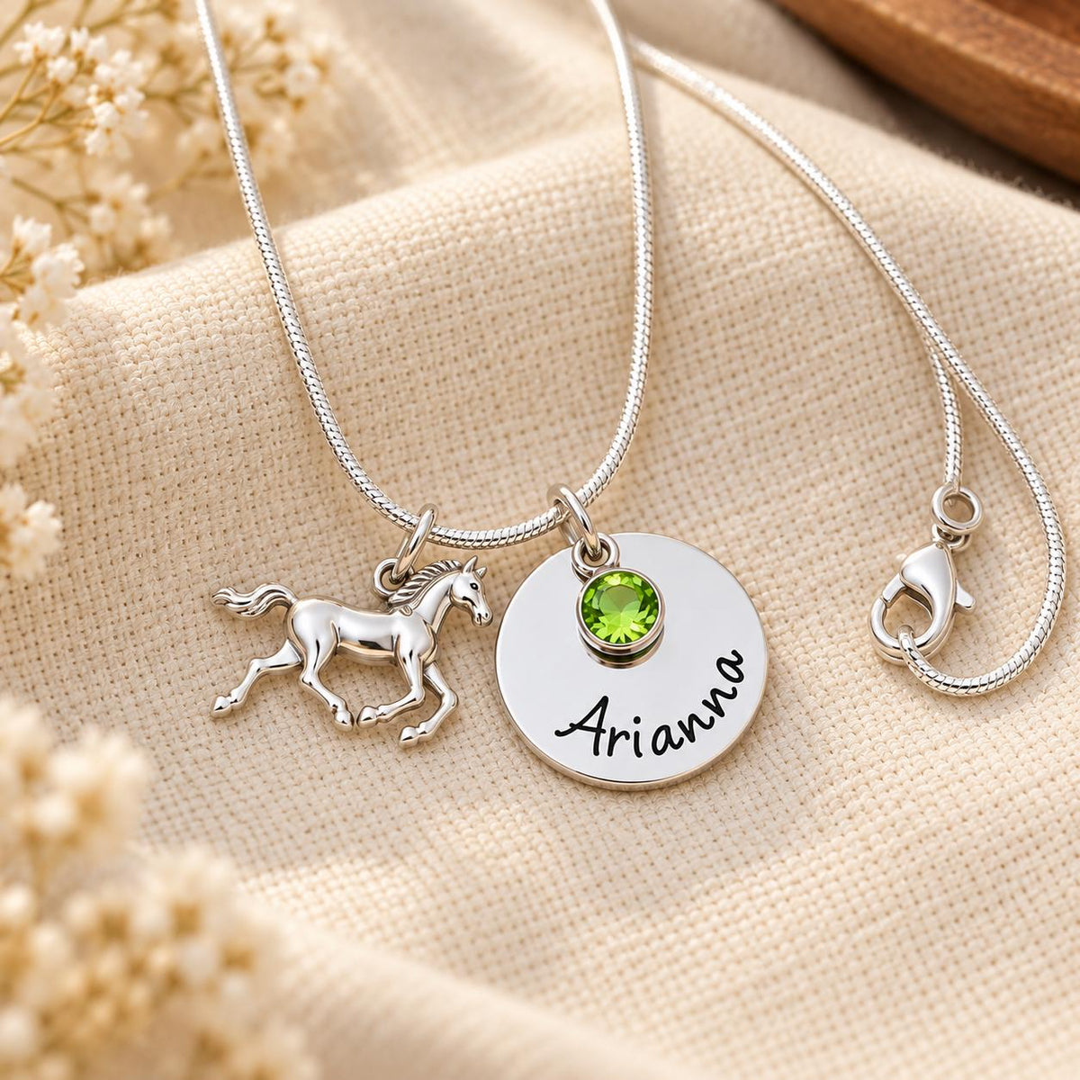 Personalized Horse Necklace with Name